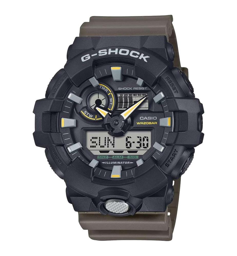 Montre Analog Digital - Noir, Kaki