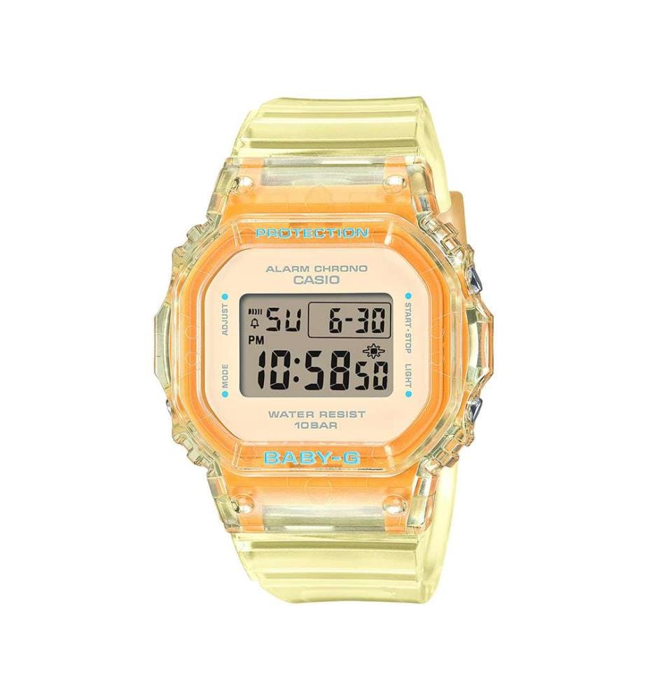 Montre Digital - Jaune, Transparent