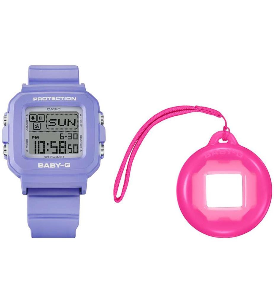 Montre Analog Digital - Violet, Rose