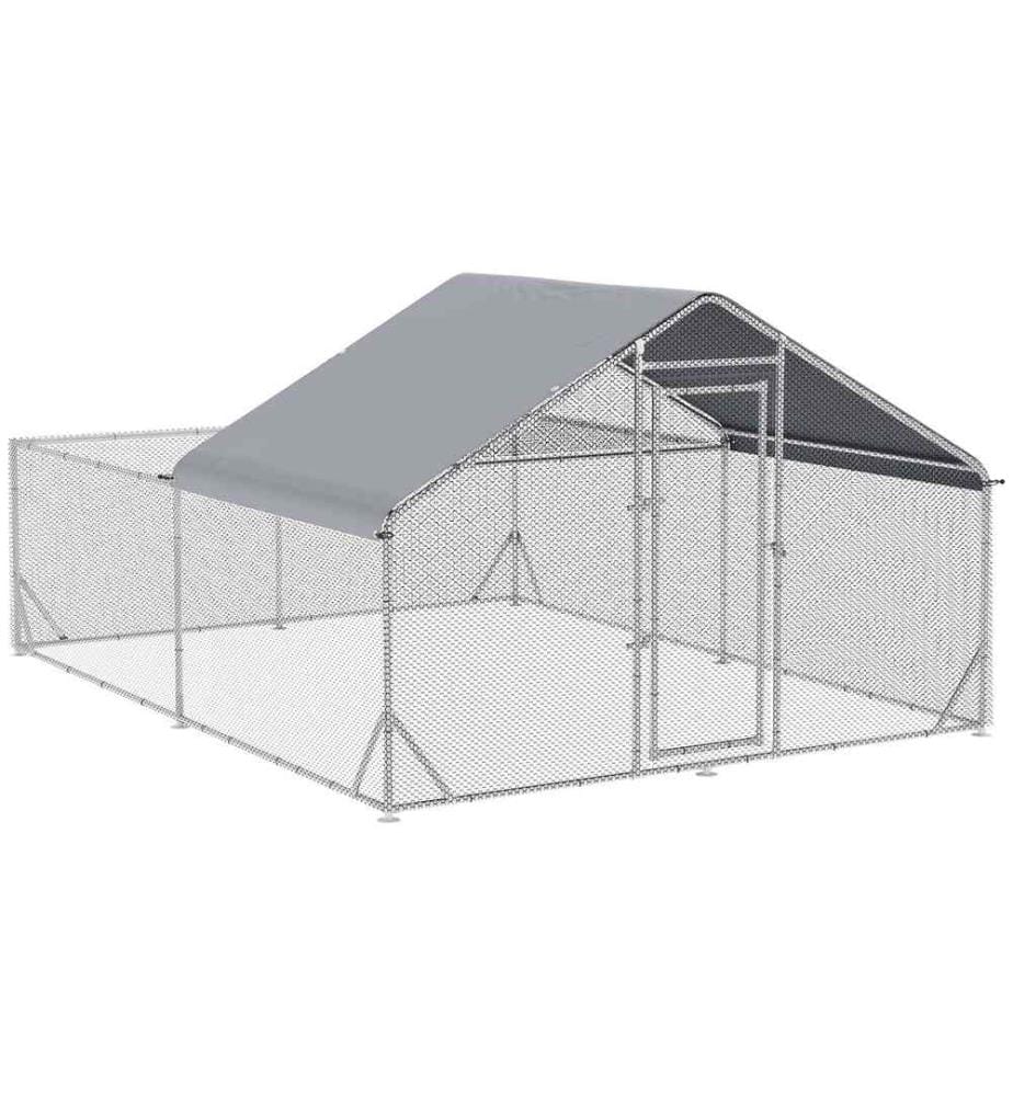 Enclos avec toit ombragé XXL 400x300x195 cm
