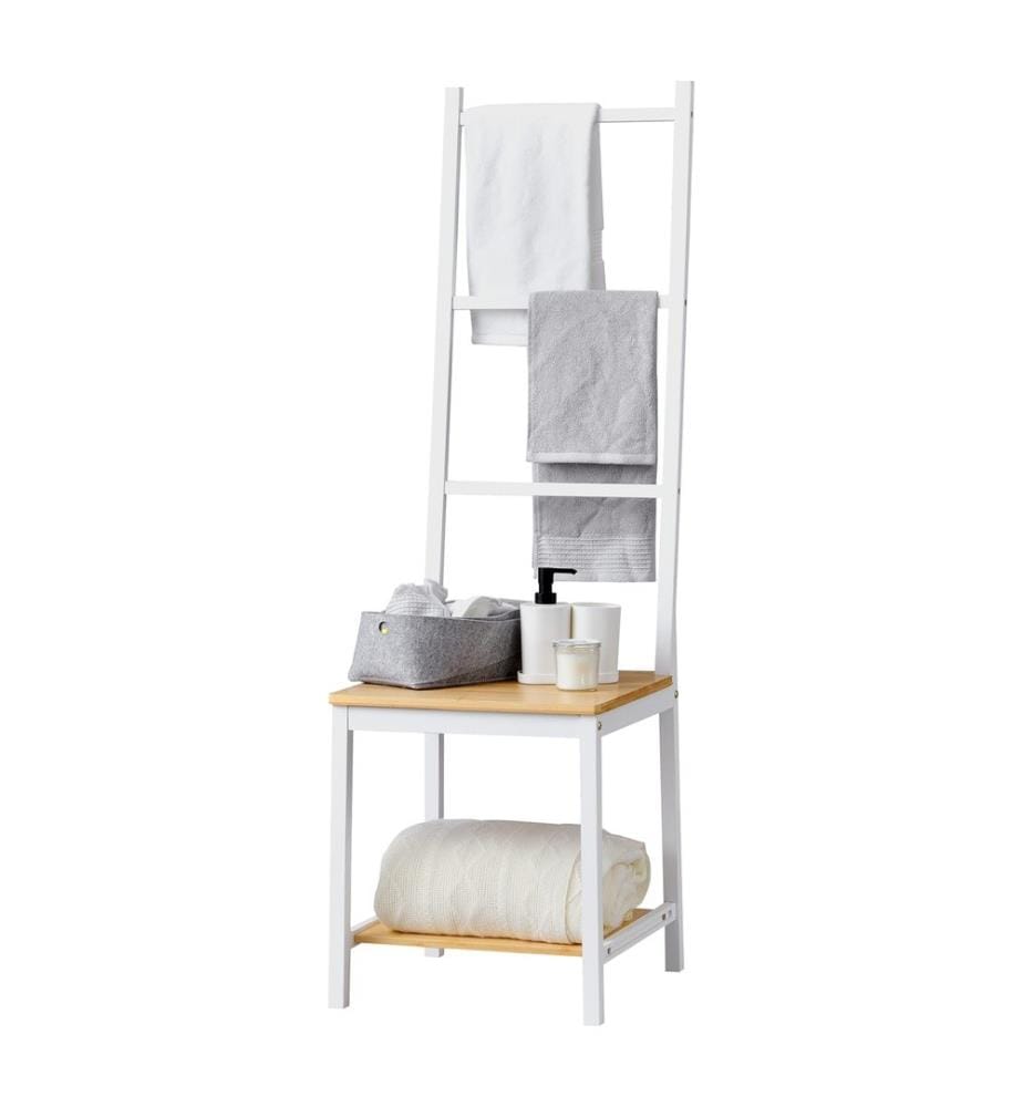 Valet de nuit Juuka 133x40x42 cm Chaise à habits en bambou