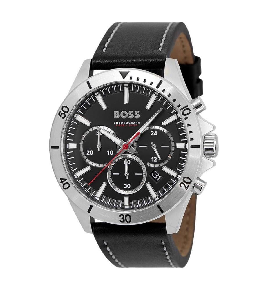 Montre Chronographe Troper - Argent et Noir