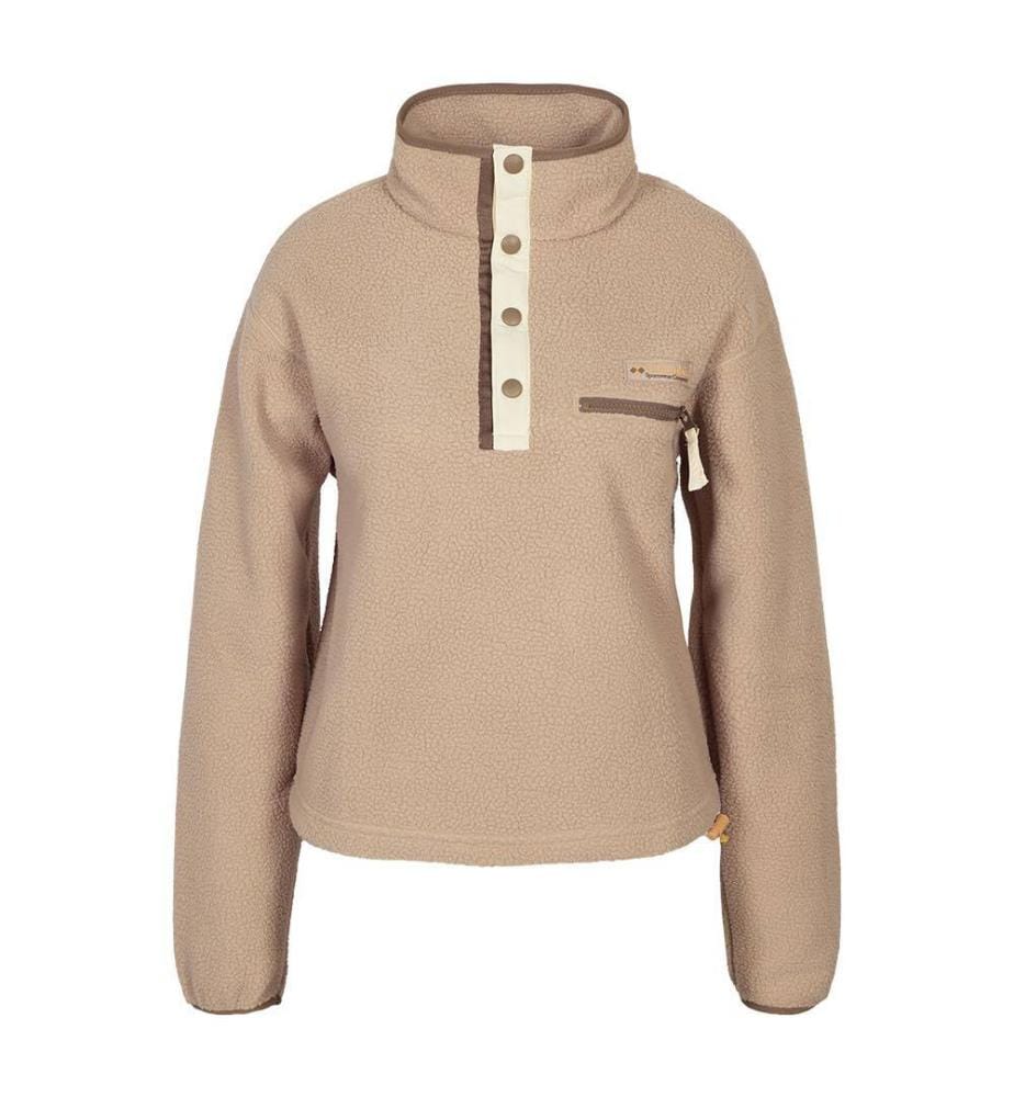 Polaire Helvetia™ II Cropped Sherpa Half Snap Fleece - Marron clair