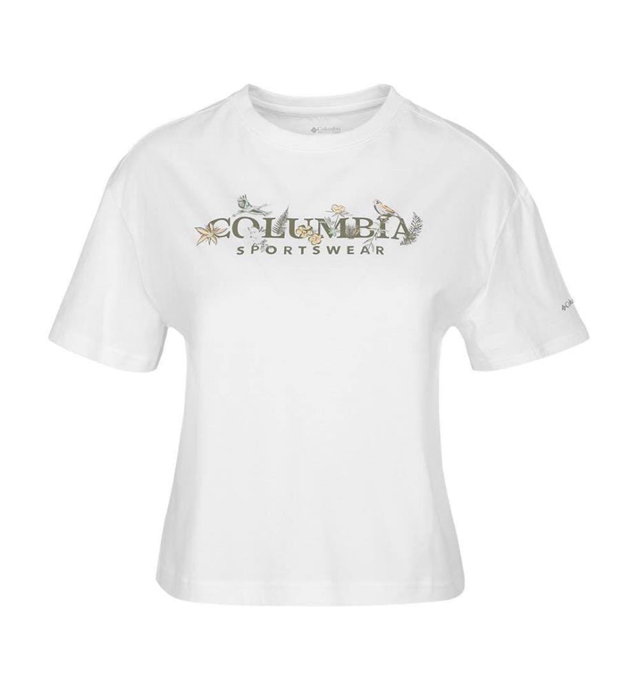 Rolling Bend™ Graphic Relaxed Crop T-Shirt - Blanc