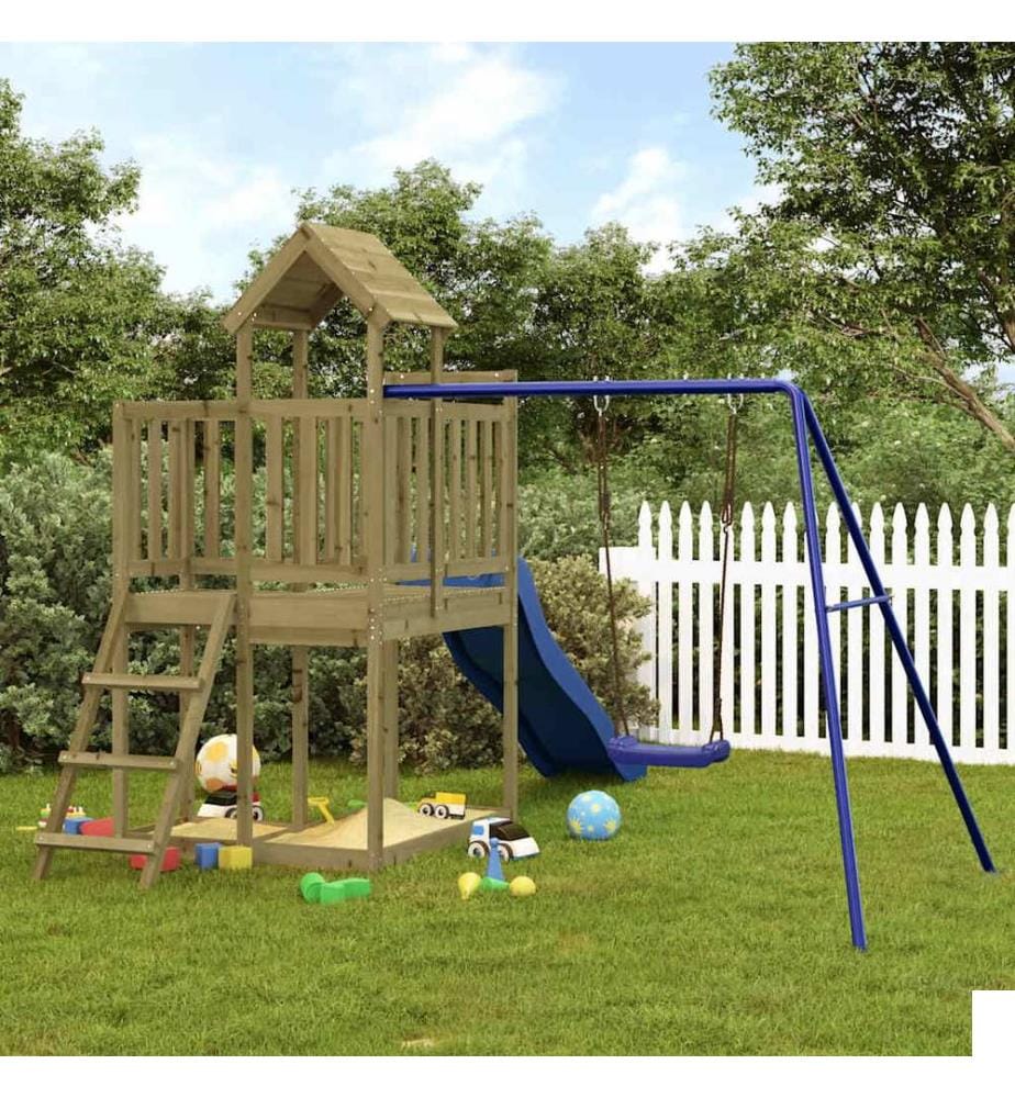 Aire de jeux d'extérieur bois de pin imprégné