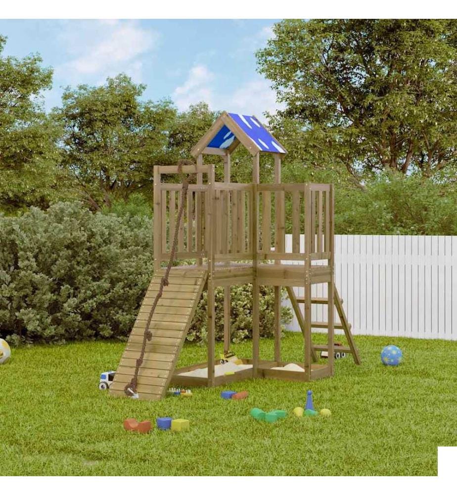 Aire de jeux d'extérieur bois de pin imprégné