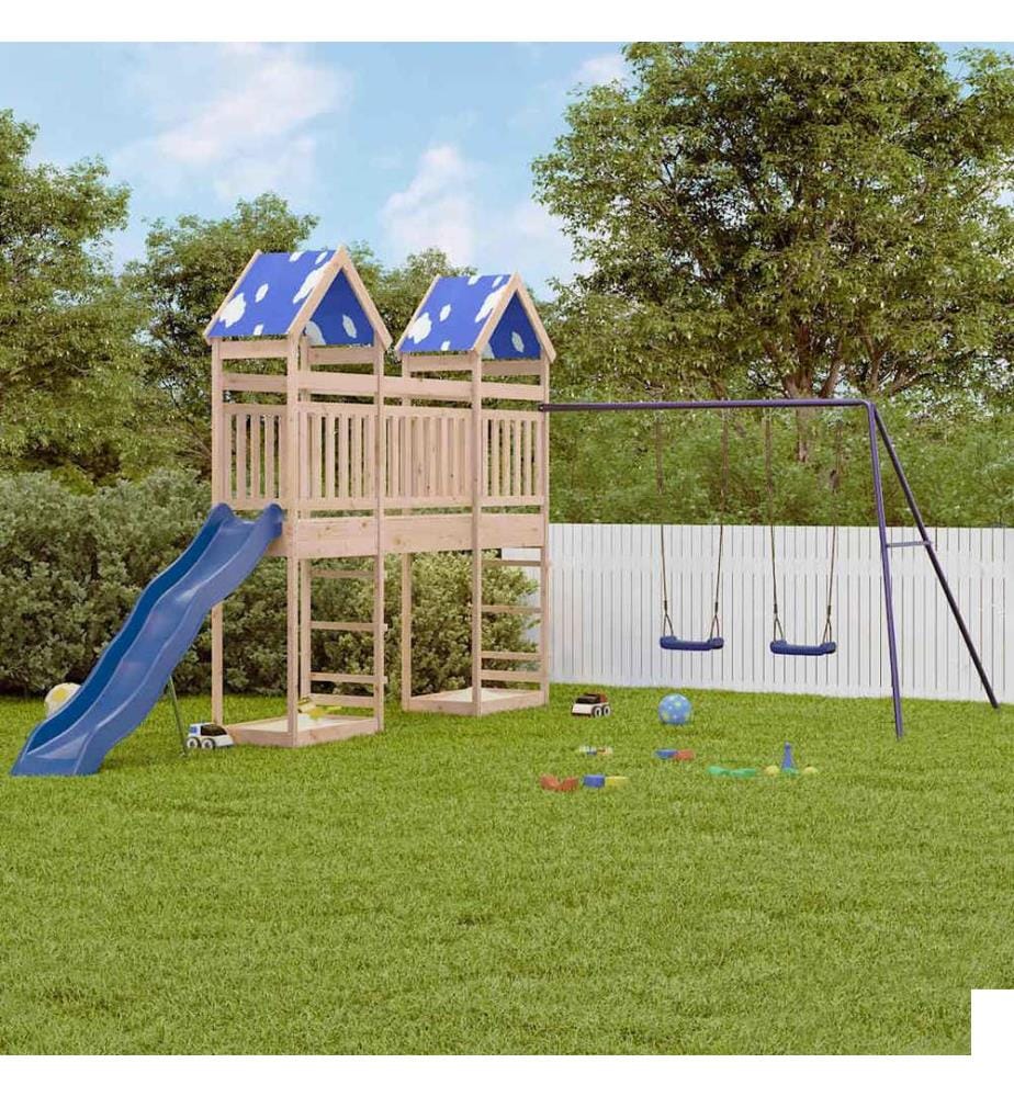 Aire de jeux d'extérieur bois de pin massif
