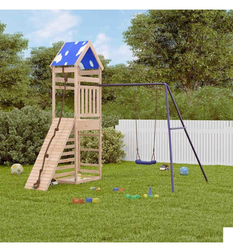 Aire de jeux d'extérieur bois de pin massif