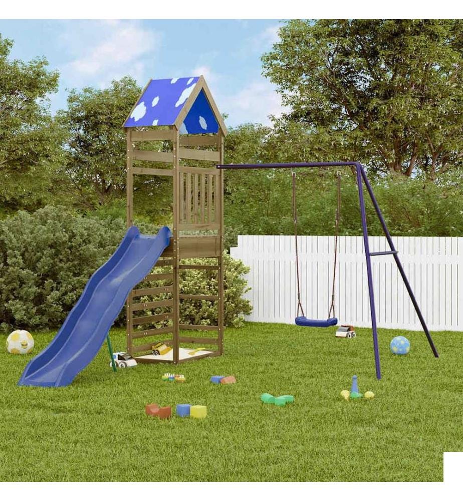 Aire de jeux d'extérieur bois de pin imprégné