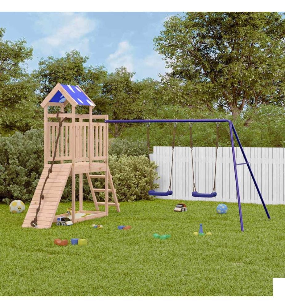 Aire de jeux d'extérieur bois de pin massif