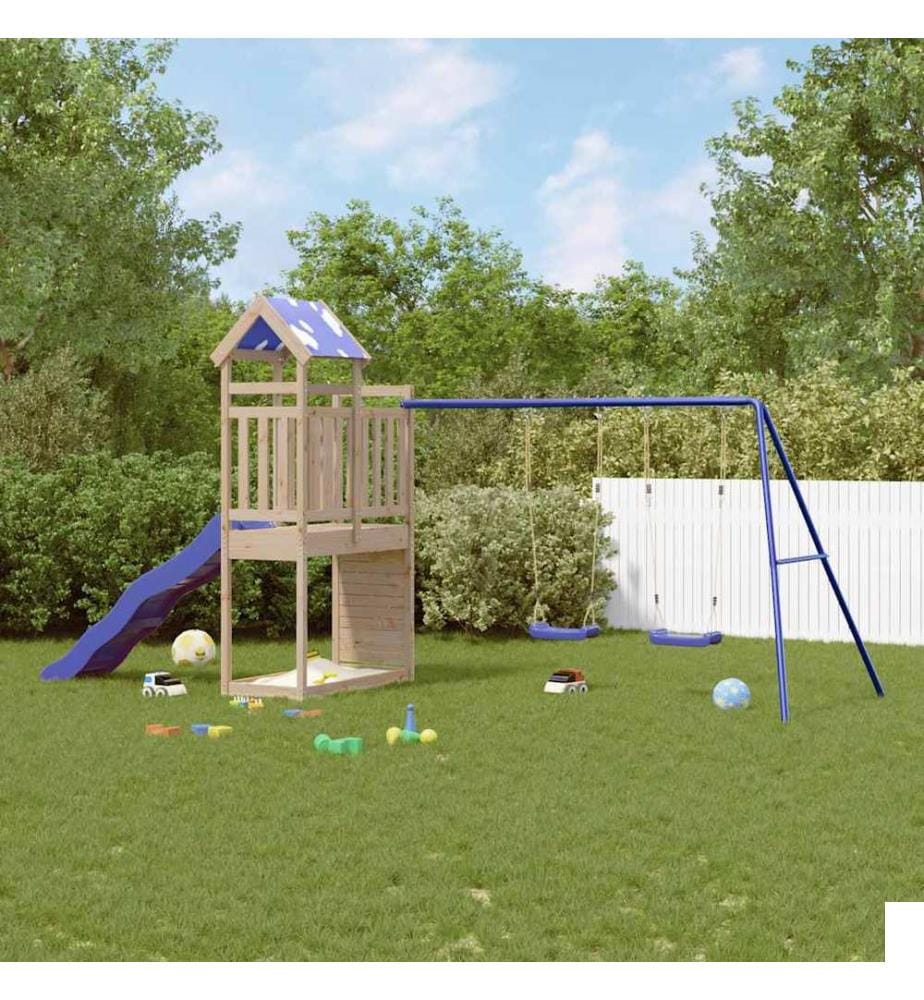Aire de jeux d'extérieur bois de pin massif