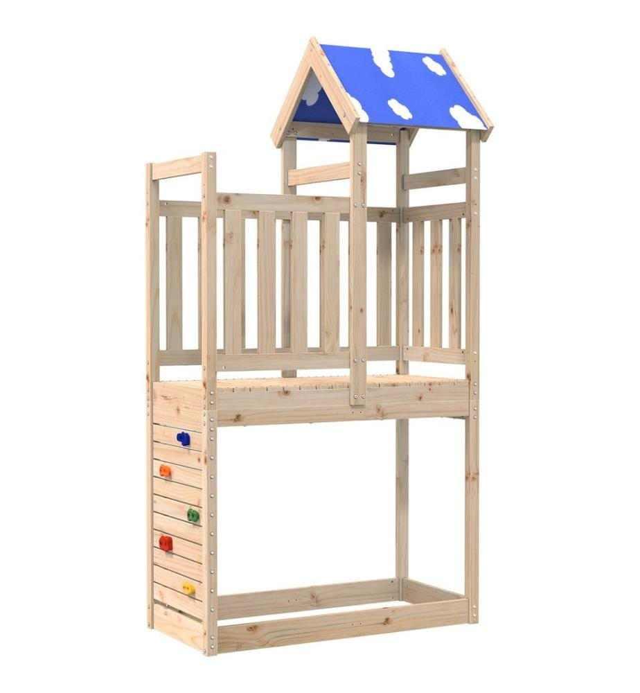 Tour de jeu Marron 110,5 x 52,5 x 215 cm Pin massif