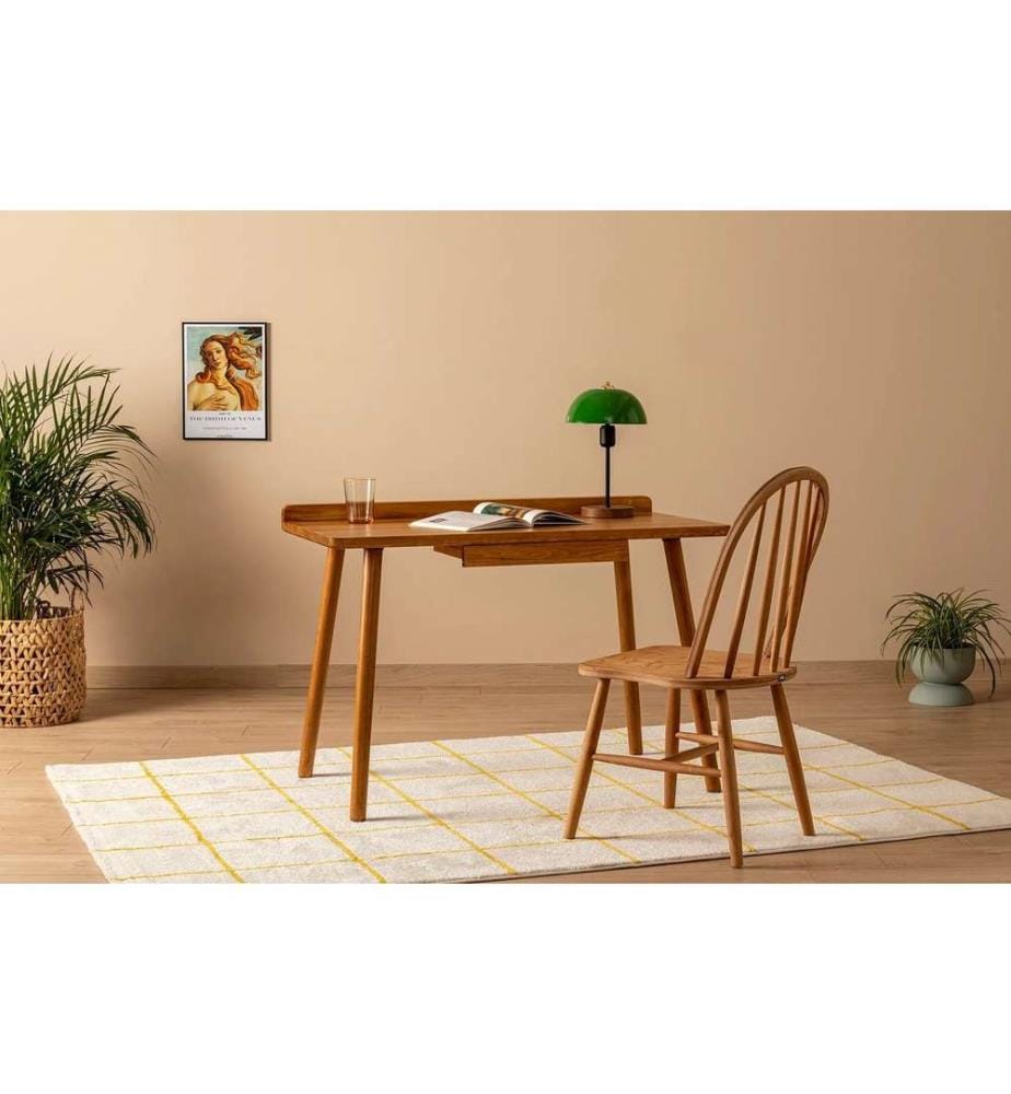 Bureau d'étude, Noyer clair, Bois naturel