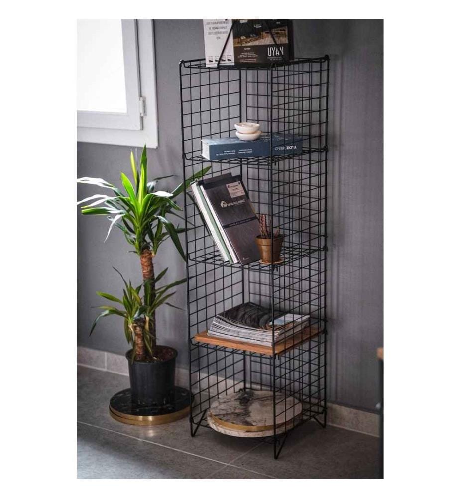 Bibliothèque, Noir, Cadre : 100% métal
