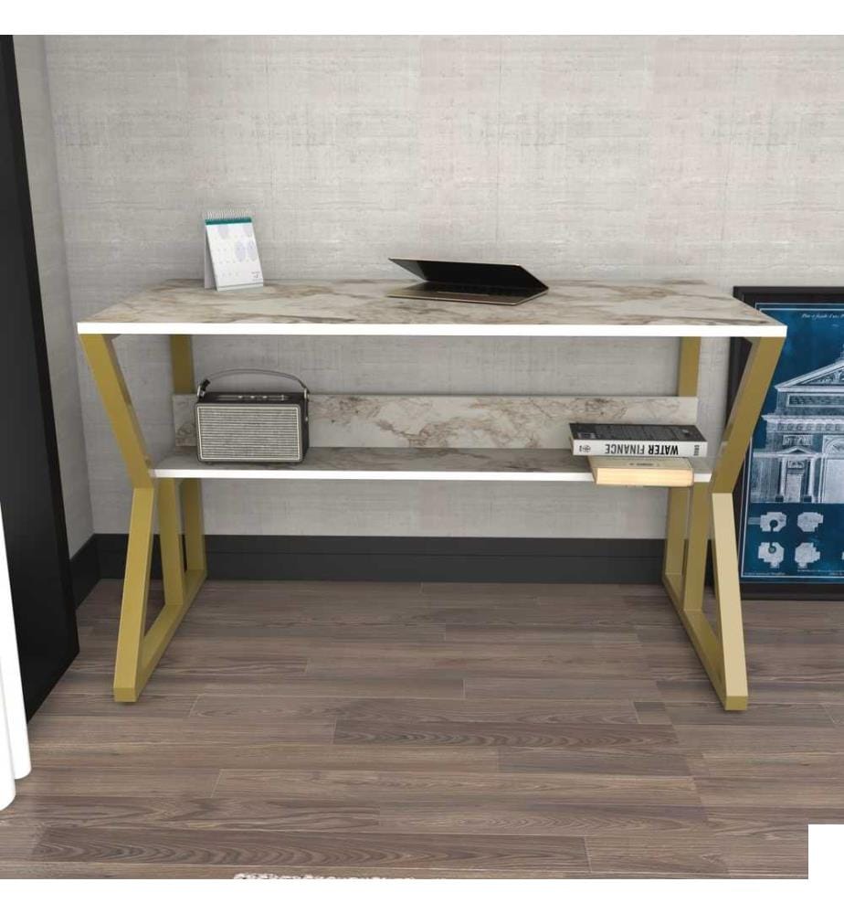 Bureau d'étude, blanc, or, panneau de particules mélaminé