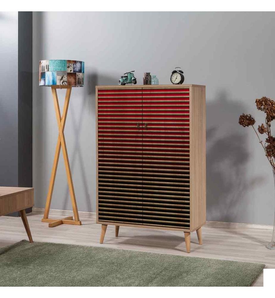 Armoire multifonctions, chêne Sonoma, panneau de particules mélaminé