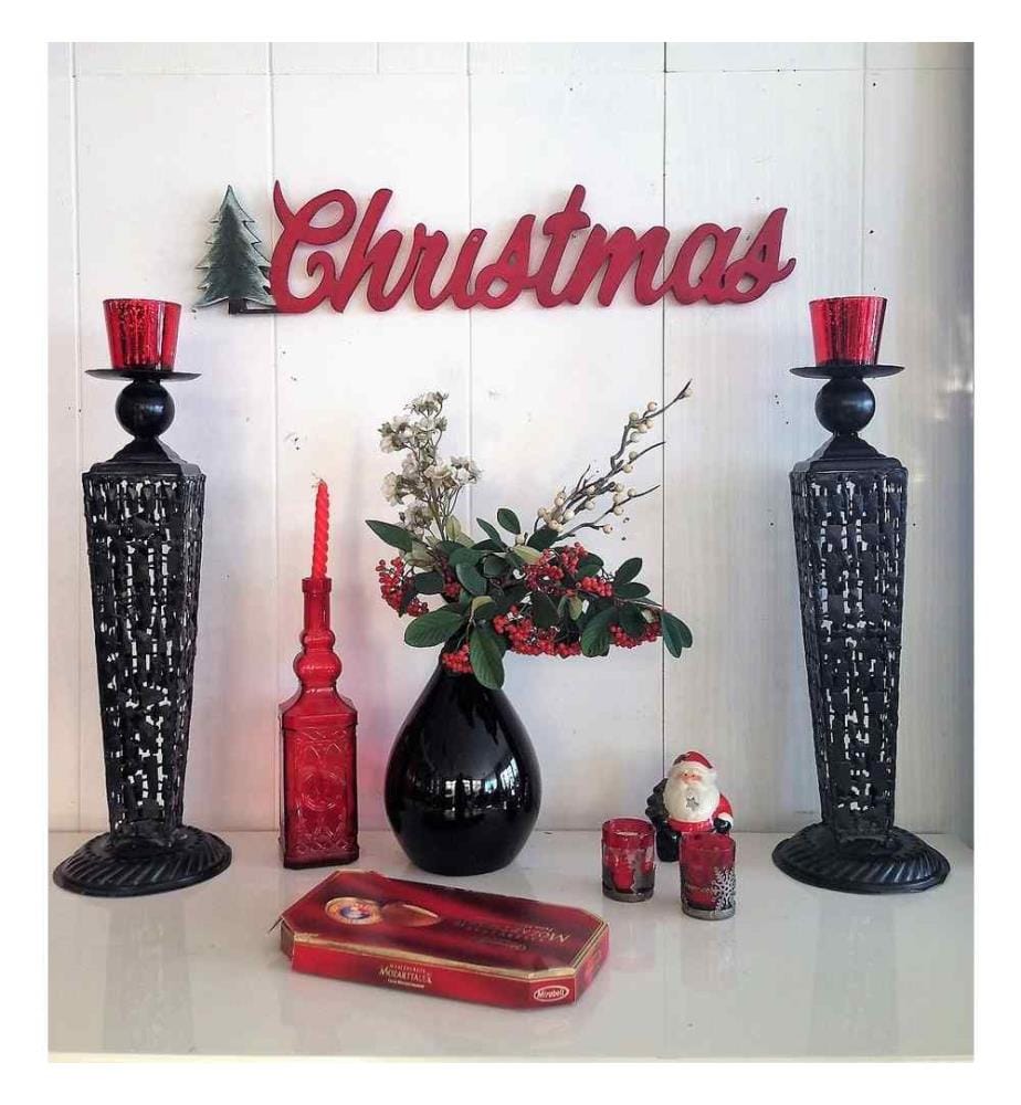 Accessoire mural décoratif en bois, rouge, Polywood