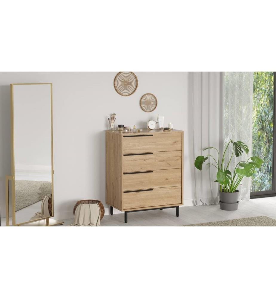 Dresser, Walnut, Melamine Coated Particle Board