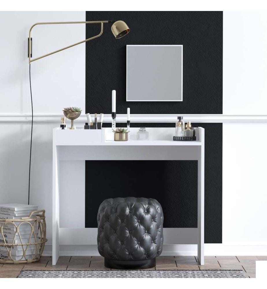 Make-Up Table, White, Melamine Coated Particle Board