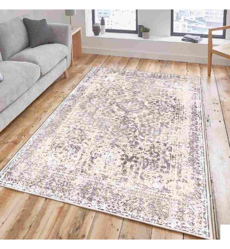 Tapis, crème, vison, 100% coton, 160 x 230 cm