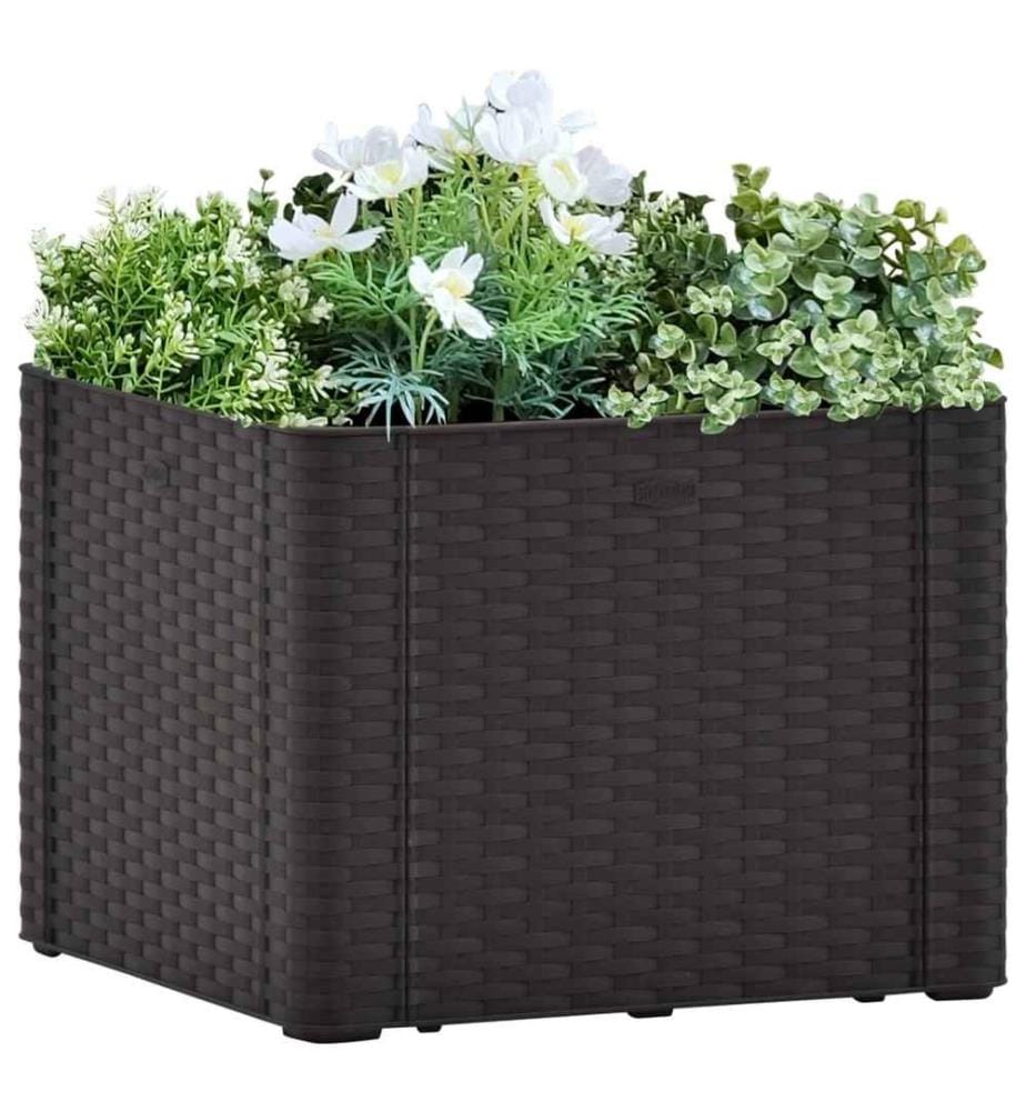 Lit surélevé de jardin système d'arrosage Anthracite 43x43x33cm