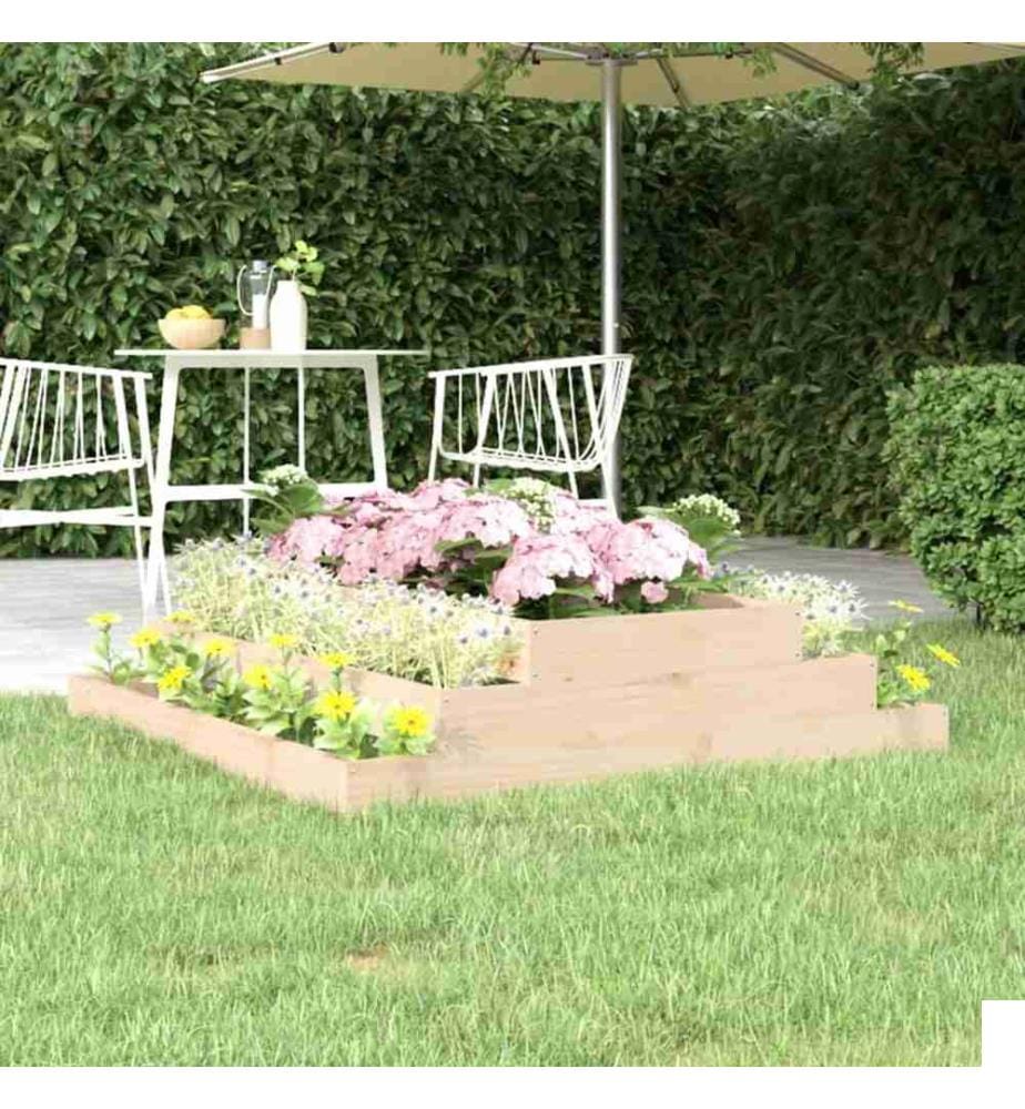 Jardinière 110x110x27 cm Bois massif de pin