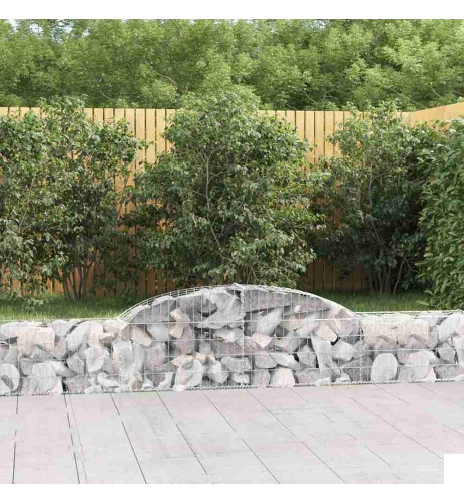 Panier de gabions arqué 300x30x40/60 cm Fer galvanisé