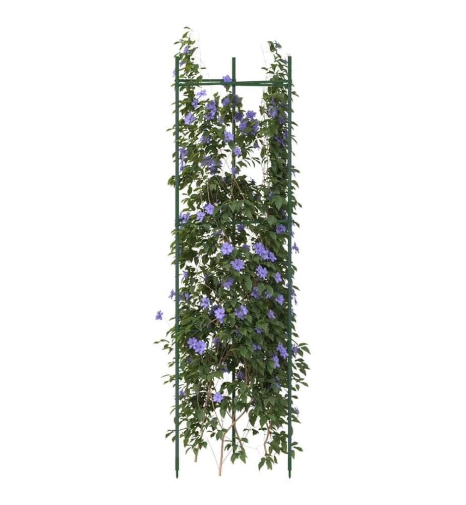 Cages à tomates 8 pcs 116 cm acier et PP
