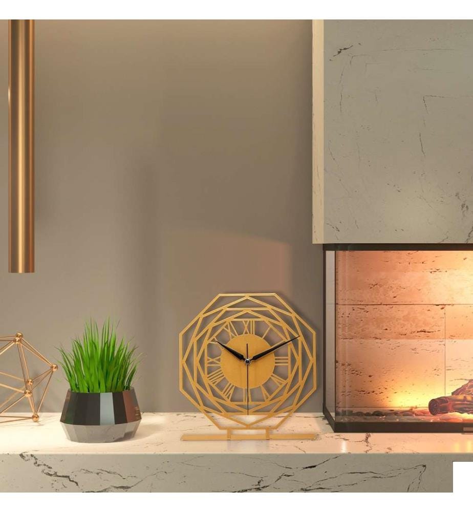 Horloge décorative, or, 100% métal