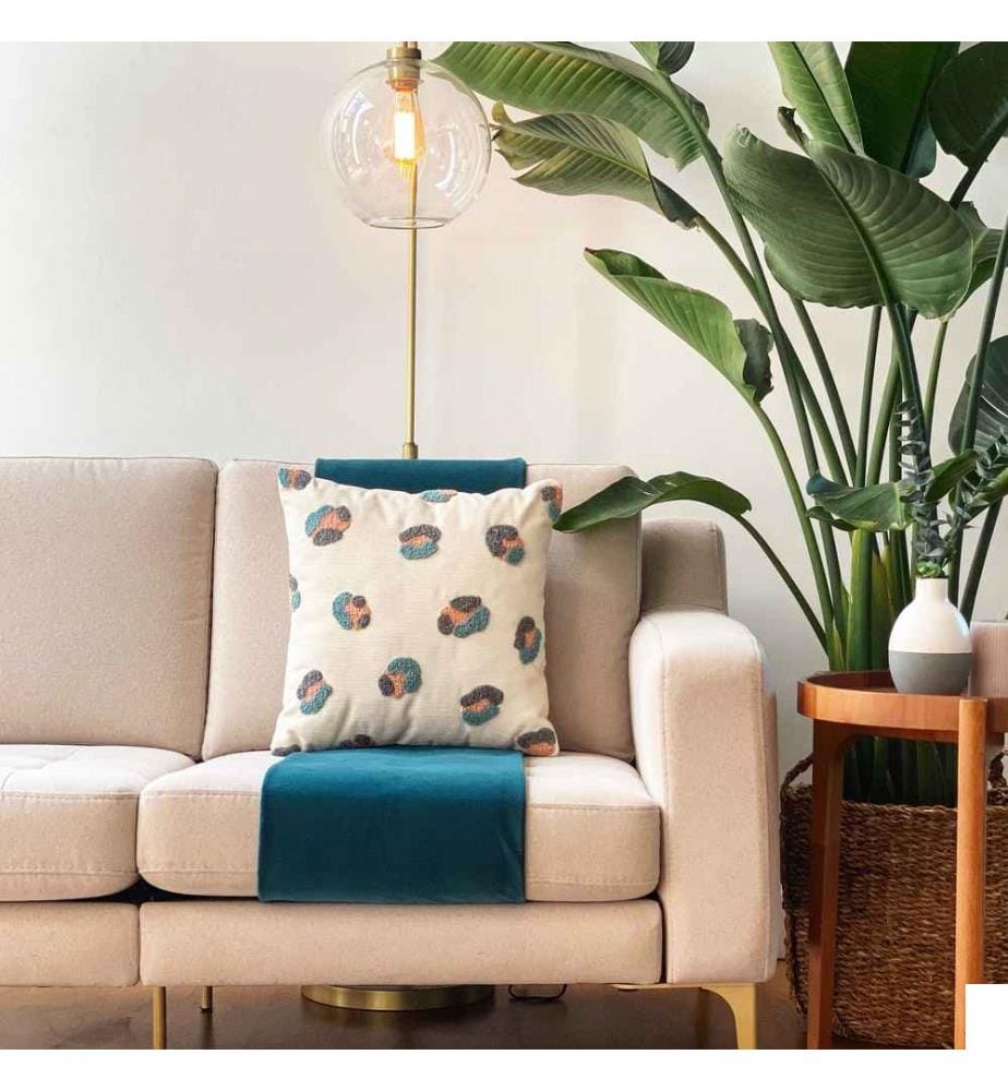 Coussin, Menthe, Poudre, Rose, Gris, Tissu : 20% Lin - 80% Pes