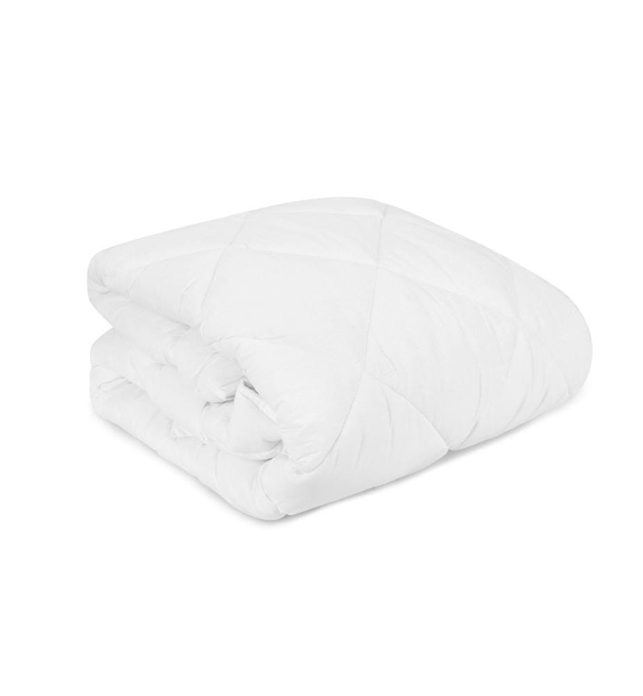 Couette King, blanche, coton, rembourrage en silicone