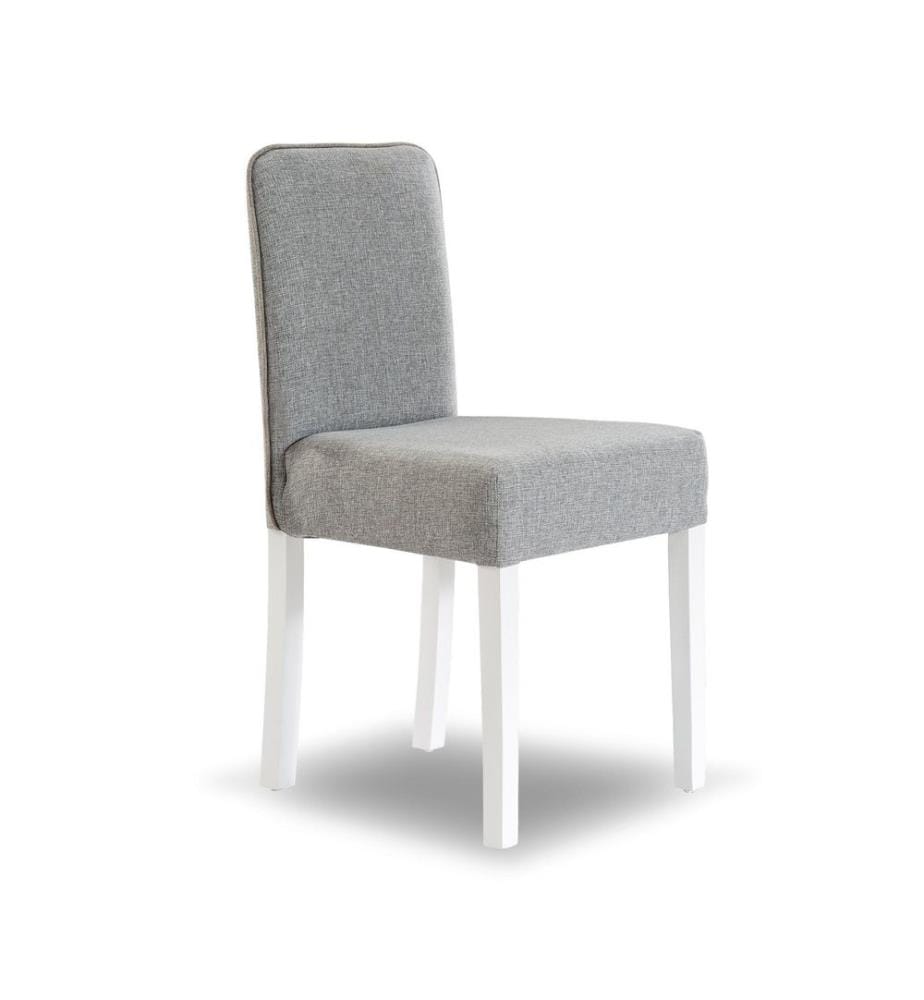 Chaise, multicolore, cadre et pieds en hêtre, revêtement en tissu polyester