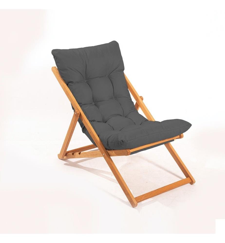 Chaise de jardin, grise, naturelle, en bois de hêtre
