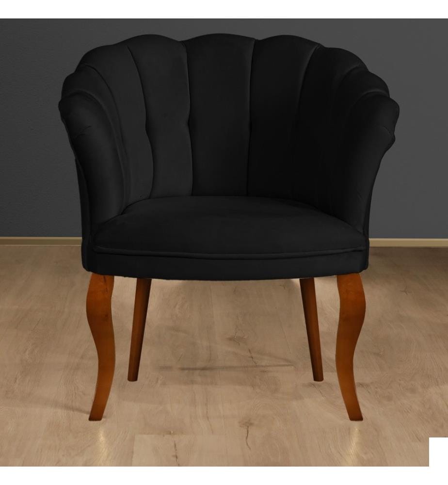 Wing Chair, Black, 100% Hornbeam, Fabric : 100% Babyface