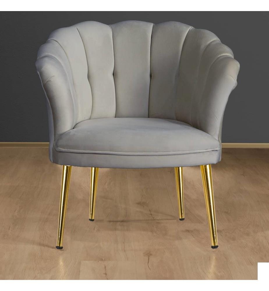 Wing Chair, Grey, 100% Hornbeam, Fabric : 100% Babyface