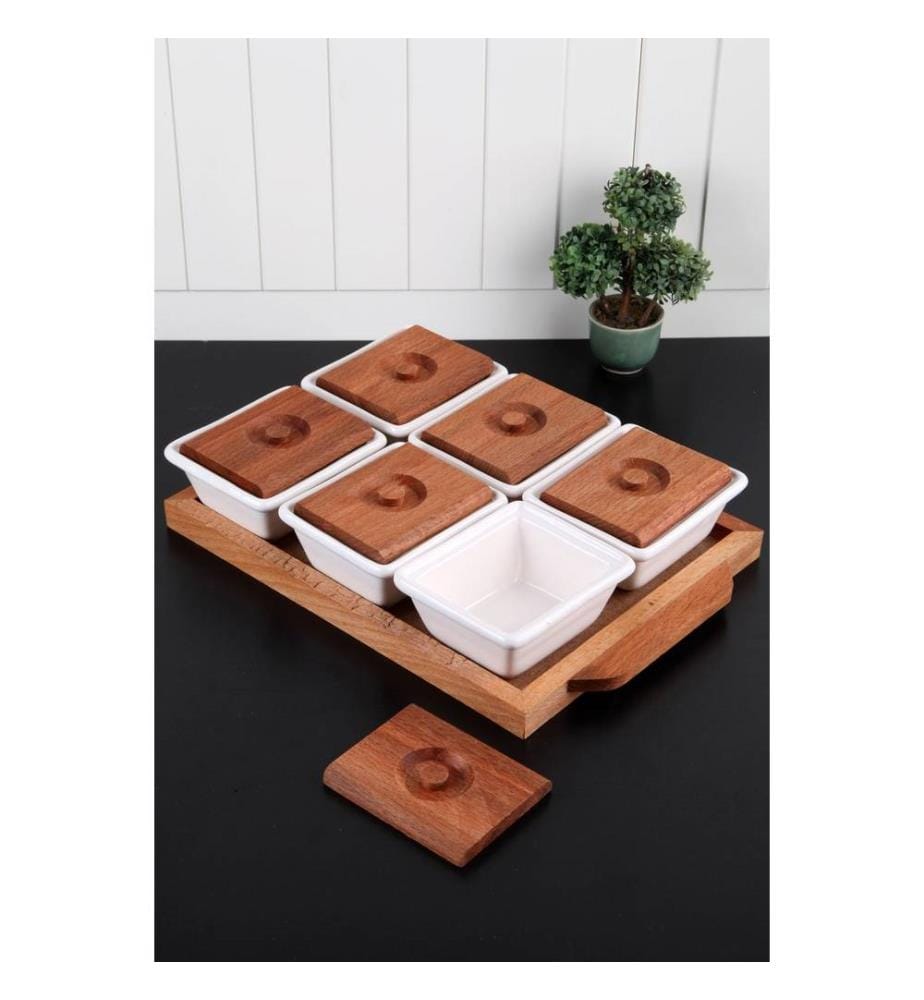 Set de bols, 7 pièces, multicolore, porcelaine