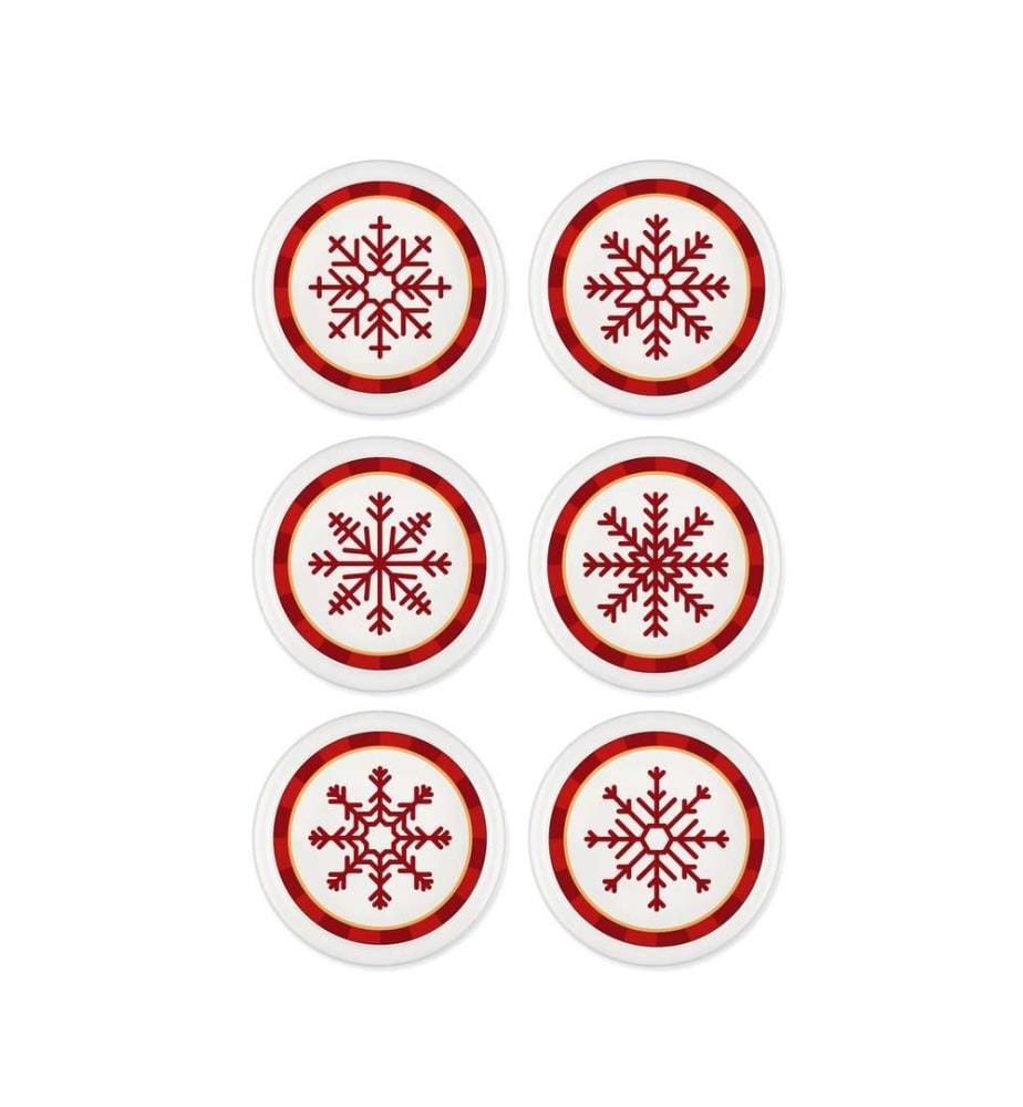 Set de bols apéritifs, 6 pièces, rouge blanc