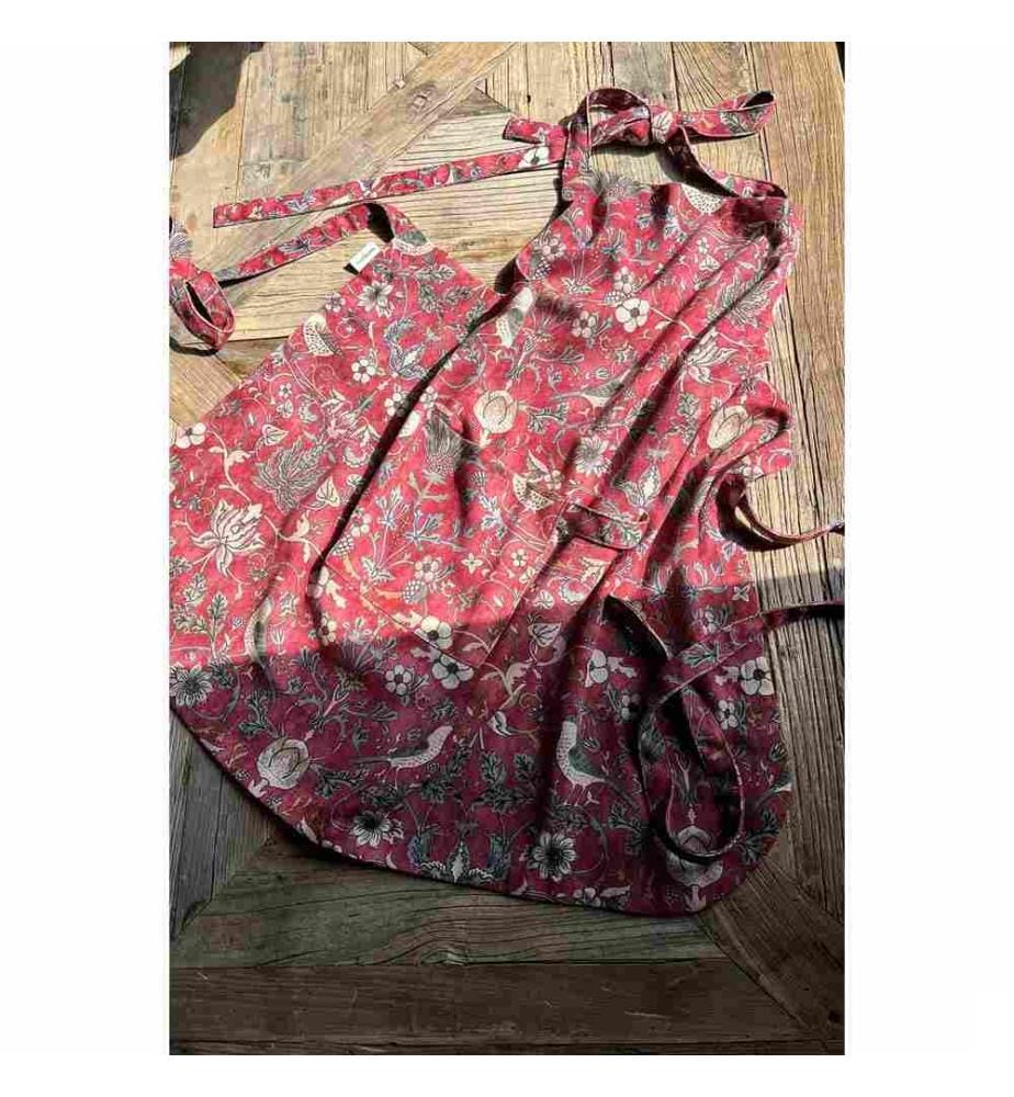 Tablier de cuisine, rouge bordeaux, 100% polyester