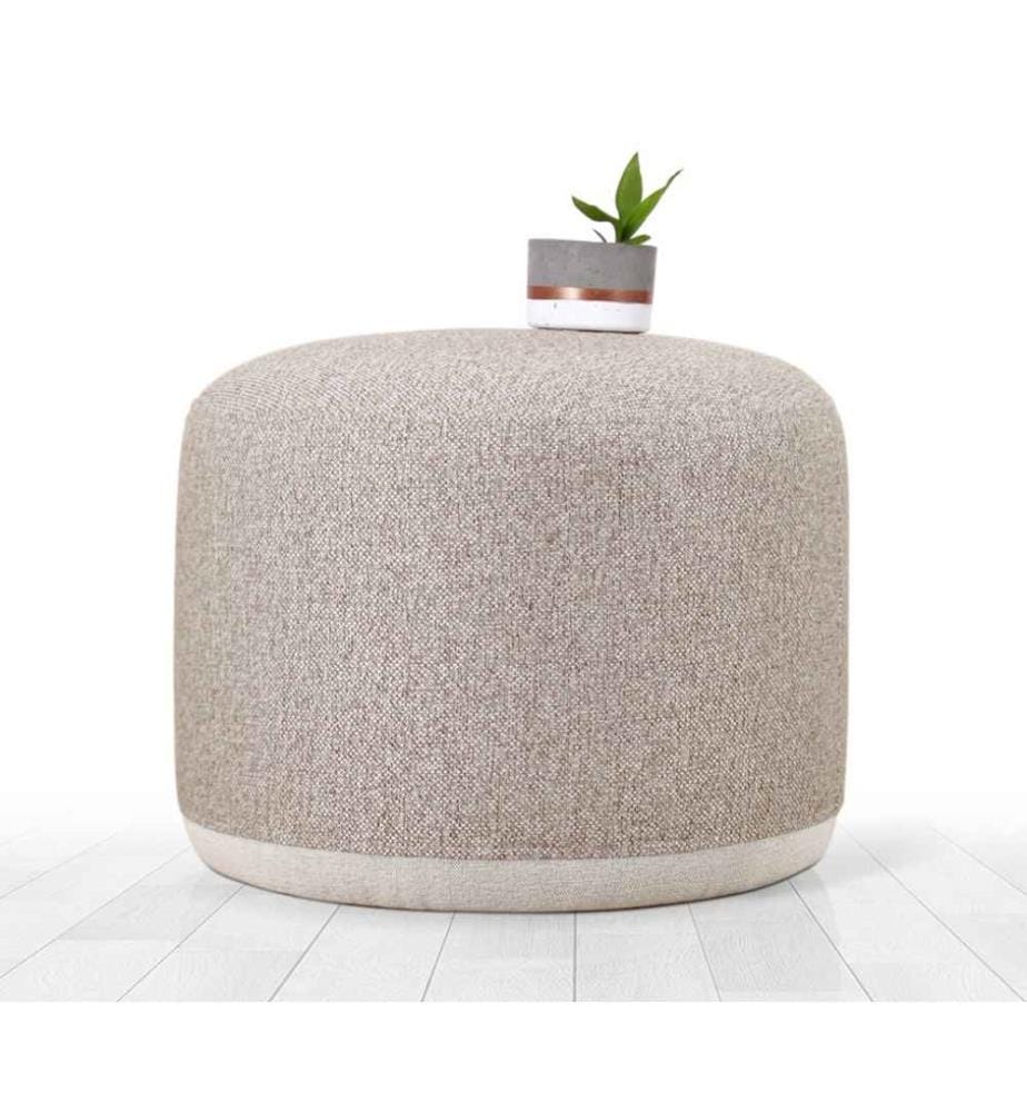 Pouf, Beige, Linen