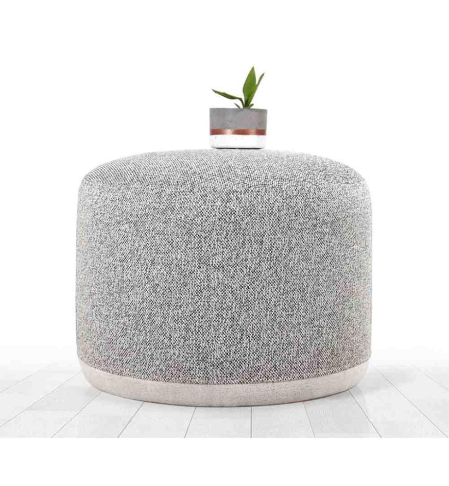Pouf, gris, lin