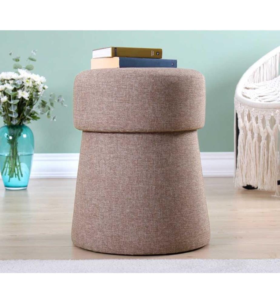 Pouf, Coffee, 50% coton - 50% lin