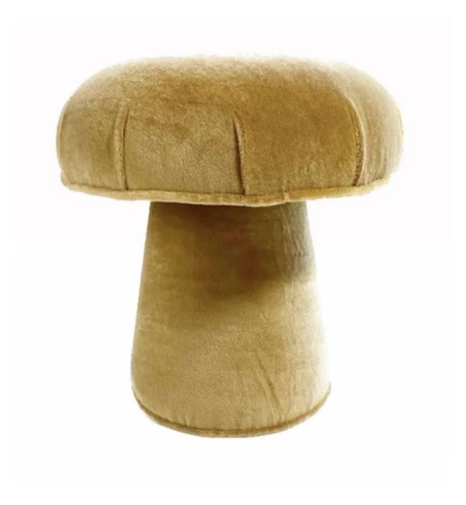 Pouf, Mustard, Beige, Cadre : MDF, Tissu : Babyface