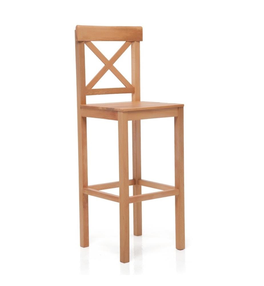 Tabouret, naturel, bois massif
