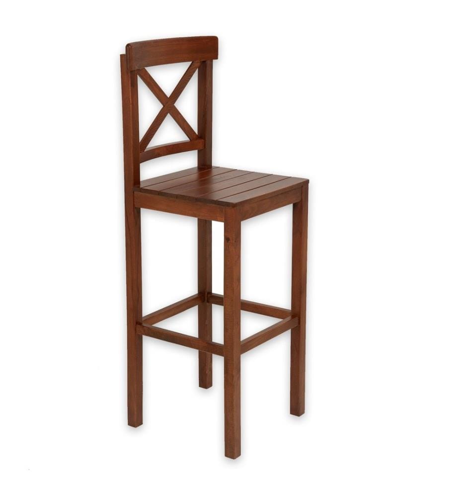 Tabouret, noyer, bois massif