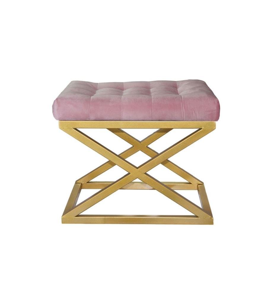 Pouf, or, rose, cadre : 100% métal, tissu : 100% Polyester Babyface
