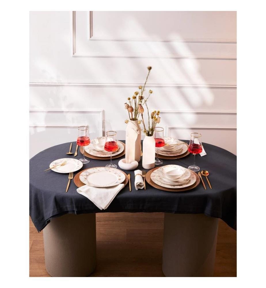 Service de table, 24 pièces, multicolore, 100% porcelaine