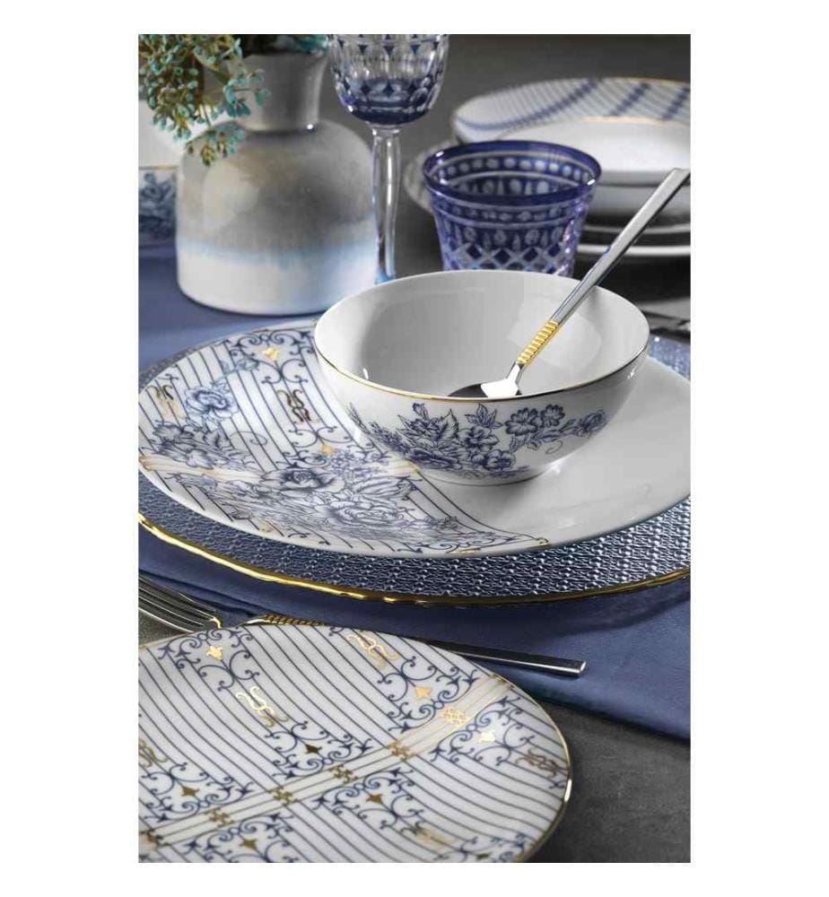 Service de table, 16 pièces, multicolore, 100% porcelaine