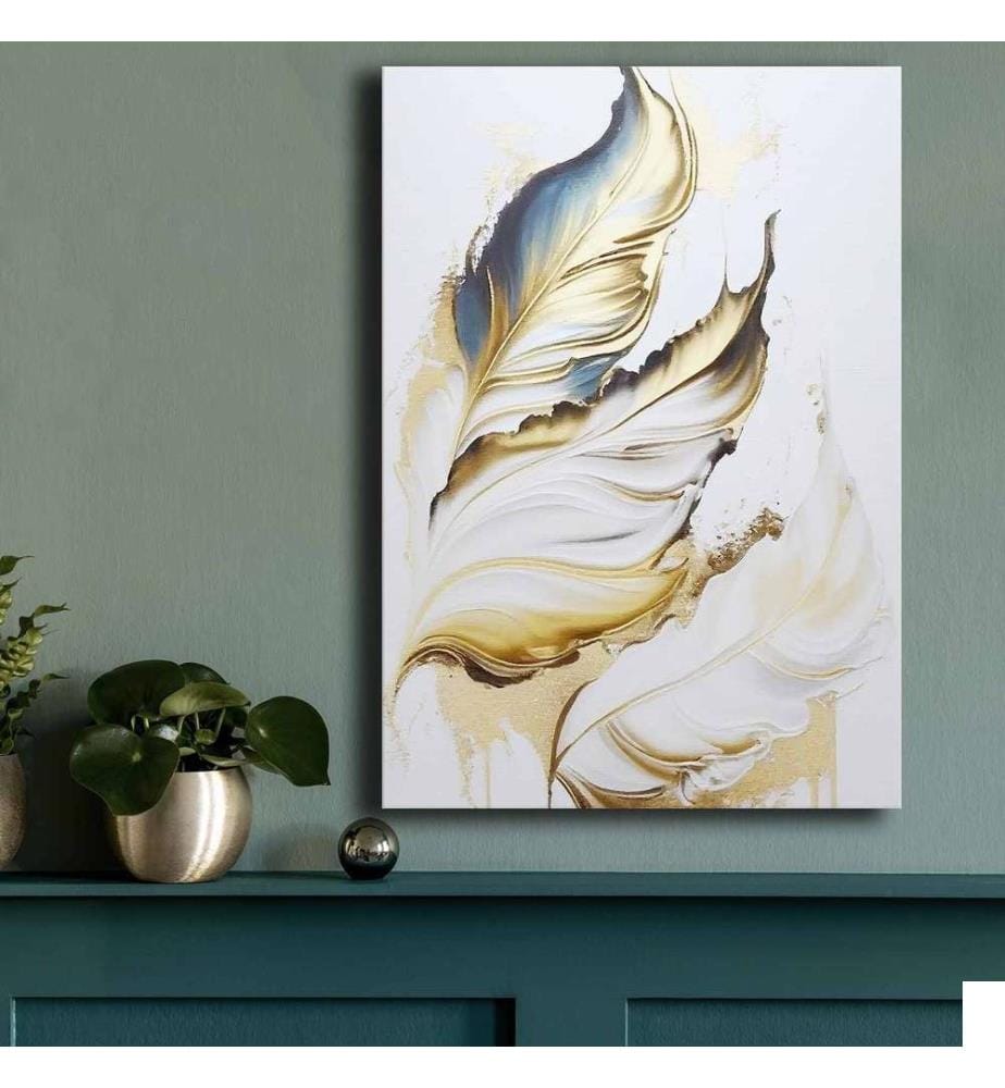 Peinture décorative sur toile, Multicolore, 100% toile, cadre en bois de pin