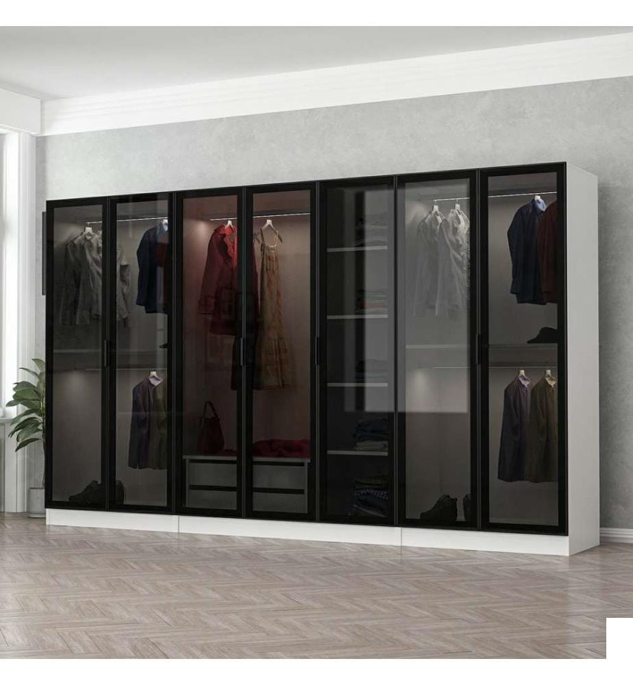 Armoire, blanc, noir, panneau de particules mélaminé