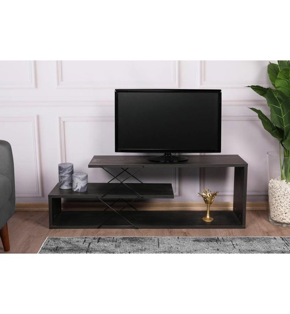 Meuble TV, Dark Brown, panneau de particules mélaminé